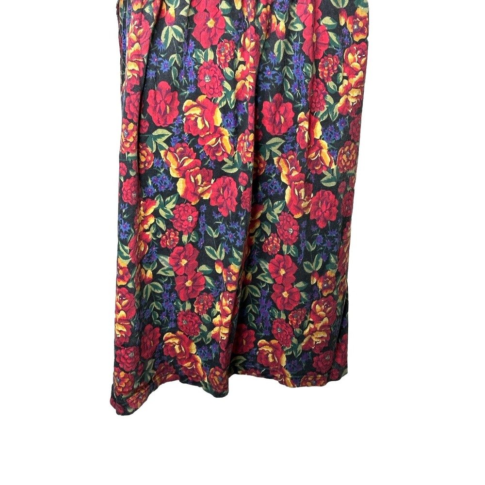 Bryn Connelly Jumper‎ Overall Dress Womens Medium Multi Color Floral Modest Maxi - Picture 9 of 9